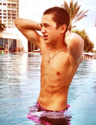 Austin Mahone shirtless in Miami Florida 2012