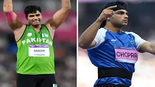 नीरज चौपड़ा और पाकिस्तान नदीम ओलंपिक 2024 पेरिस में
