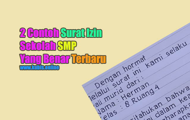 2 Contoh Surat Izin Sekolah SMP Yang Benar Terbaru