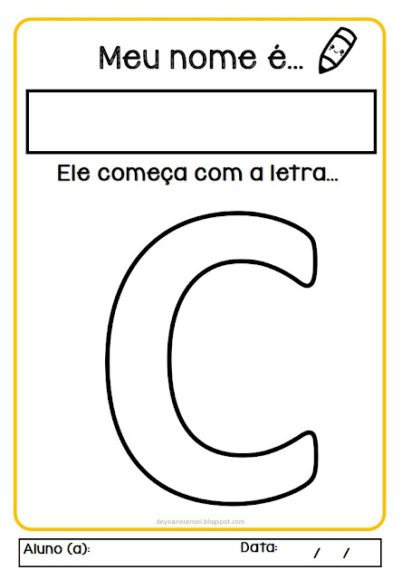 O meu nome começa com a letra C