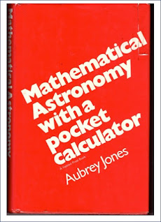 Book cover Mathematical Astronomy with a Pocket Calculator by Aubrey Jones