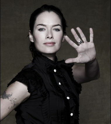 lena headey wallpaper. Lena Headey - black ruffled