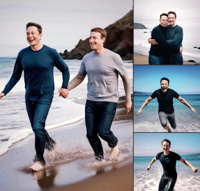 Imágenes de Elon Musk y Mark Zuckerberg después de la pelea, generadas por la IA
