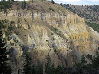 Sütunlu bazalt Yellowstone Milli Parkı, ABD