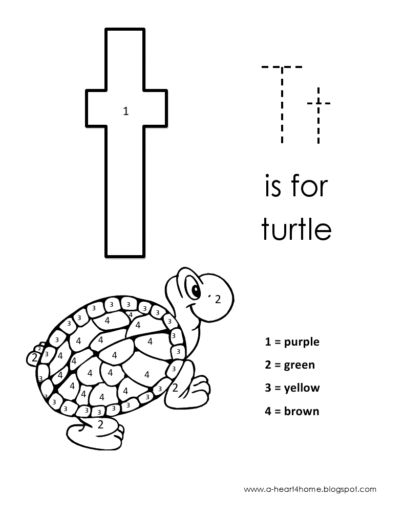 Download Kids Page: Alphabet Letter T lowercase Coloring Pages