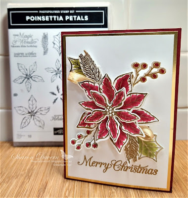 Rhapsody in craft, Christmas, Christmas Card, Poinsettia Petals, Poinsettia Dies, Double Pop Up card, Double Pop up Fancy Fold Card, Fancy Fold Card, Fun Fold Card, Stampin' Up!,