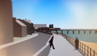 Simulated View of Possible Coastal Defences Broughty Ferry June 2016