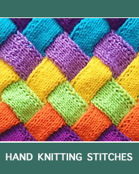 Learn Stockinette Entrelac Pattern with our easy to follow instructions at HandKnittingStitches.com