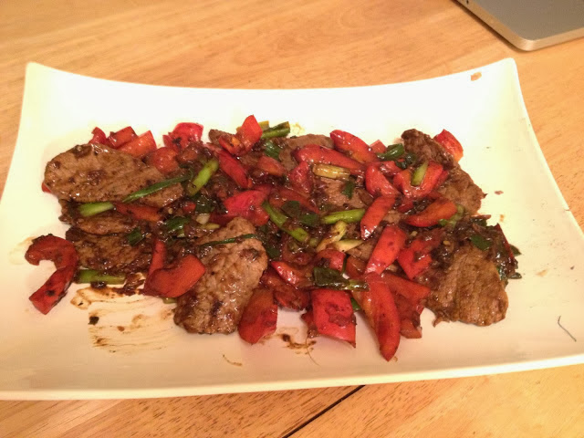 Fig and Rose Mongolian Beef Peppers