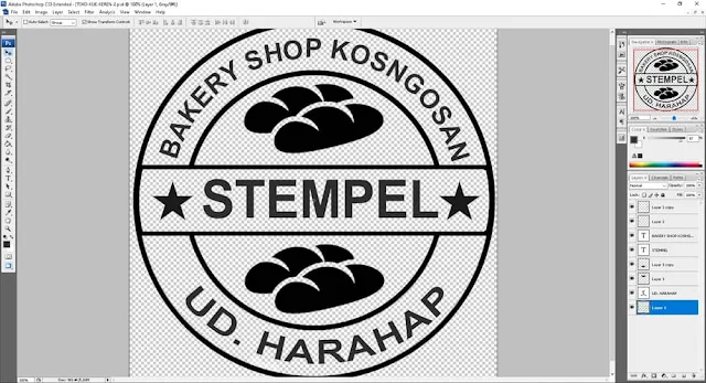 Contoh Stempel Toko Kue Photoshop