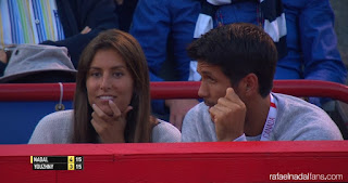 Fernando Verdasco And His Girlfriend Ana Boyer Cheer On Rafael Nadal At Rogers Cup In Montreal