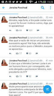 Janaina Paschoal twitter -Carmen Lúcia -renuncia do stf-supremo tribunal federal