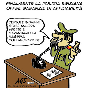 egitto, regeni, polizia, indagini, vignetta, satira