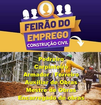 Feirão de Empregos na área da Construção Civil em guaíba