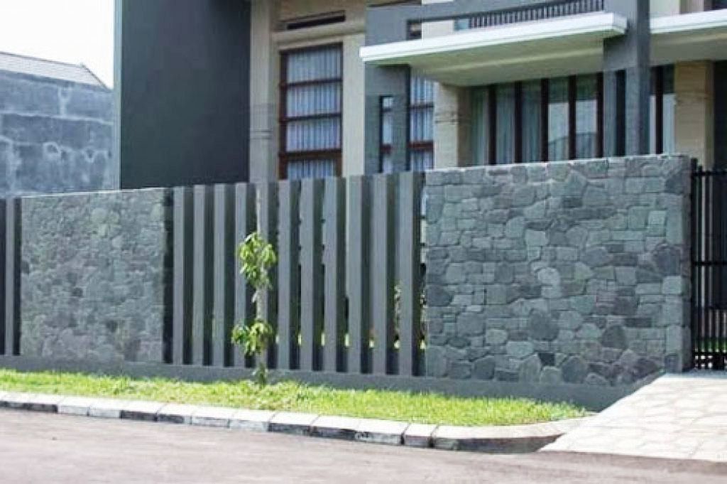 33 contoh gambar dan model pagar tembok rumah minimalis 