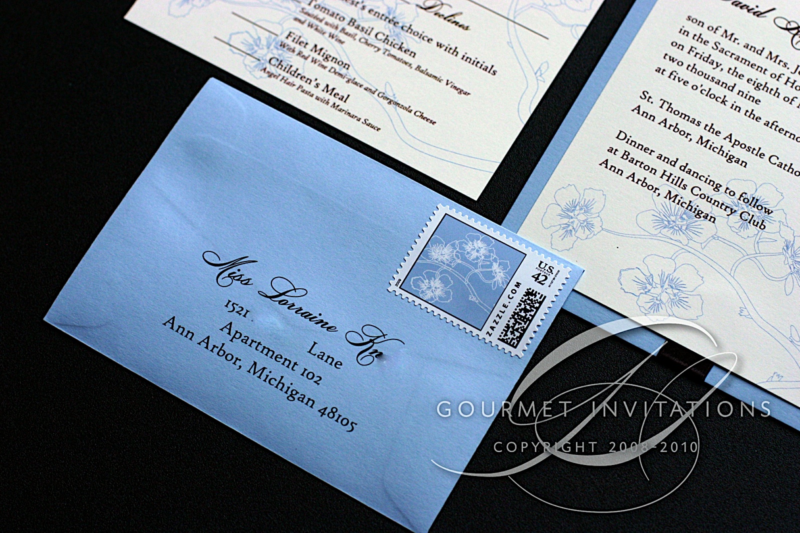 The RSVP card is gorgeous with