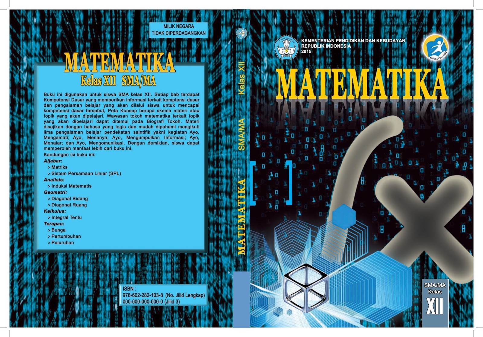 Download Buku Guru dan Siswa Matematika Wajib Kelas XII Kurikulum 2013