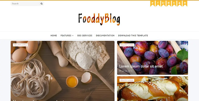 Fooddy Premium Blogger Template