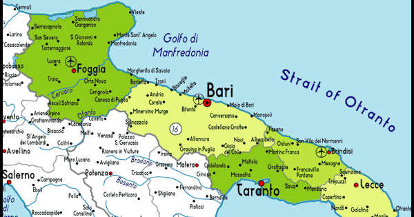Cartina Geografica Puglia