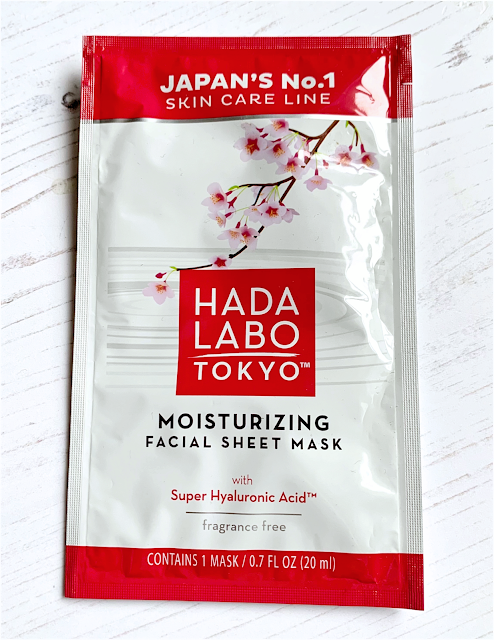sheet mask from hada labo, moisturising sheet mask, skin care sheet mask