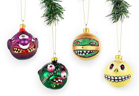 Madballs Holiday Ornaments by Mondo x Middle of Beyond - Horn Head, Slobulus, Dust Brain & Skull Face