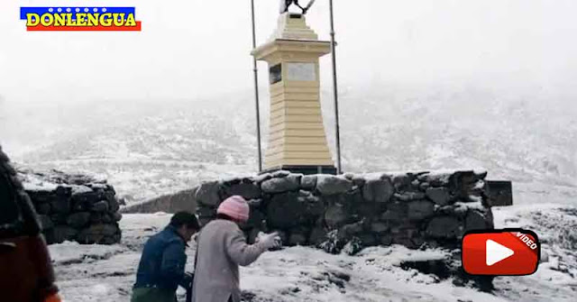 Video muestra la espectacular nevada que cayó en el Pico El Águila de Mérida