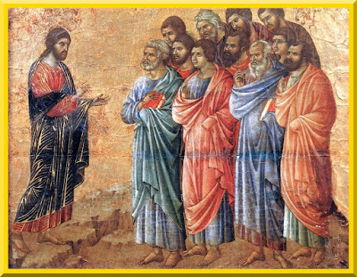 "Appearance on the Mountain in Galilee" -- by Duccio di Buoninsegna- PD-1923