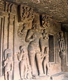 Buddha statue at the Aurangabad caves