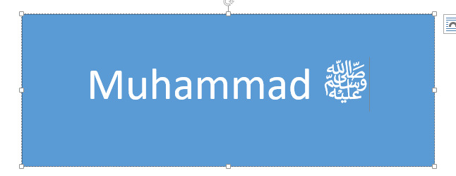 Menulis Nama Nabi Muhammad SAW dengan arab secara otomatis di Word
