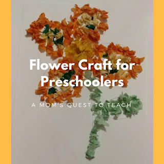 Tissue paper, kids crafts, flowers