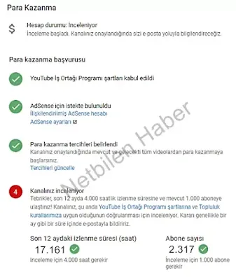 youtube para kazanmaya açma