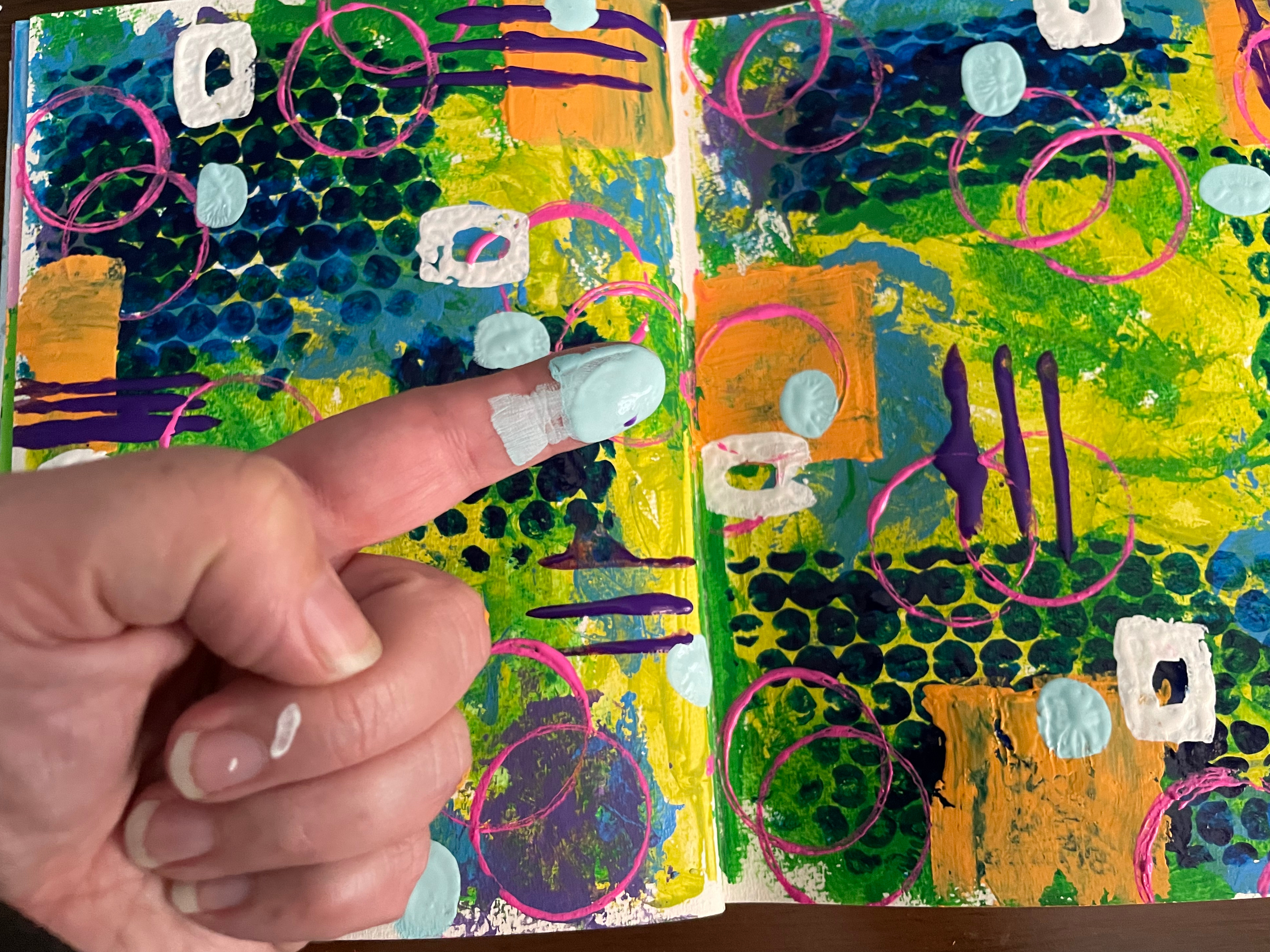 Cindy deRosier: My Creative Life: Playing with Paint in the Sketchbook:  Anything But a Paintbrush