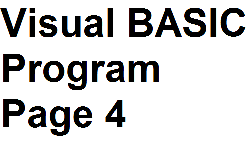 Visual BASIC Program Page 4