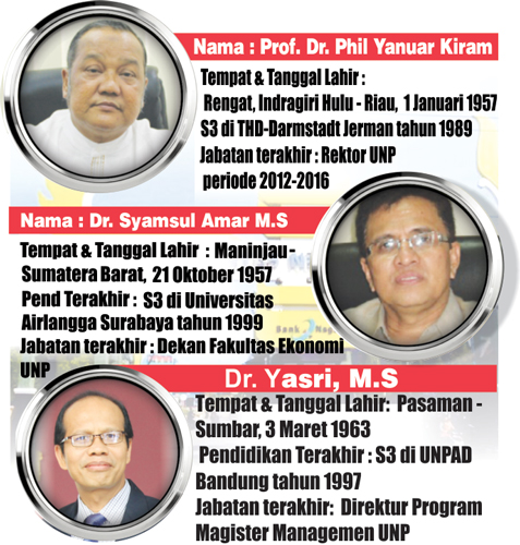 Tiga Calon Rektor Berebut Kursi UNP1