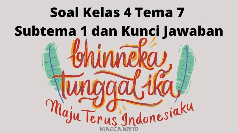 Soal Kelas 4 Tema 7 Subtema 1