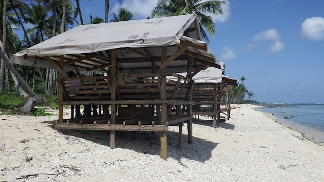 day-use cottages at the white sand beach of Brgy. Garawon, Hernani, Eastern Samar