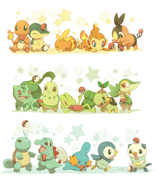 the Pokemon Starters~!