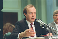 James Hansen testifies in 1981 (Credit: AP / Dennis Cook) Click to Enlarge.