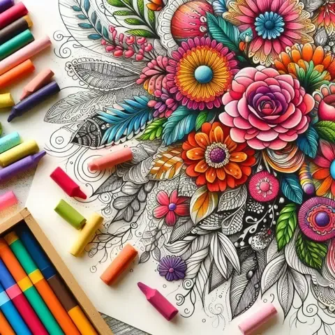 pastels for coloring pages