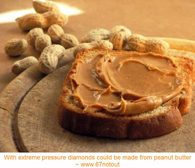 Peanut butter can be made into diamonds