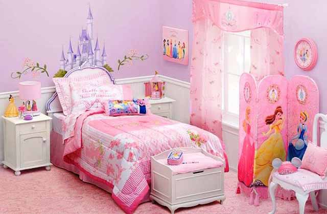 Kamar Tidur Anak Perempuan Minimalis Warna Pink