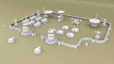Project Update #11: 3D Printable Alien Tau-Style Scenery for Tabletop Wargames, Kickstarter from Wulfshéade Miniatures