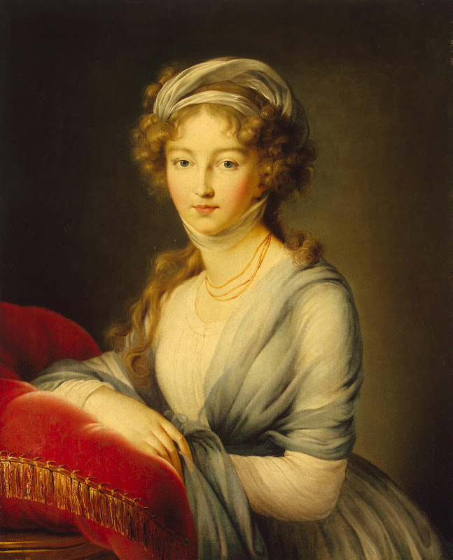 Portrait of Empress Yelizaveta Alekseyevna by Elisabeth-Louise Vigee Le Brun - Portrait Paintings from Hermitage Museum