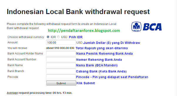 Cara withdrawal di instaforex melalui bank lokal / London 