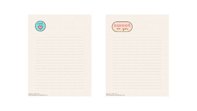 Sweet on You Notebook Pages - free printable