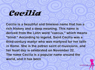 meaning of the name "Cecilia"