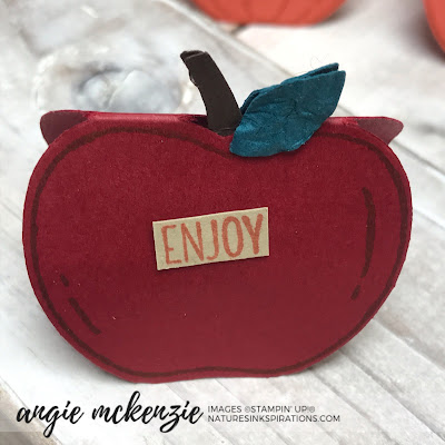 By Angie McKenzie for Stampin' Dreams Blog Hop; Click READ or VISIT to go to my blog for details! Featuring the Apple Builder Punch, Harvest Hellos and Country Home Stamp Sets by Stampin' Up!; #pumpkinpatch  #apples #countryhomestampset #harvesthellosbundle #naturesinkspirations #makingotherssmileonecreationatatime #cardtechniques #stampinup  #3dprojects