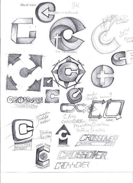 Crossover Student Ministries Logo Sketches - JFleming 2015
