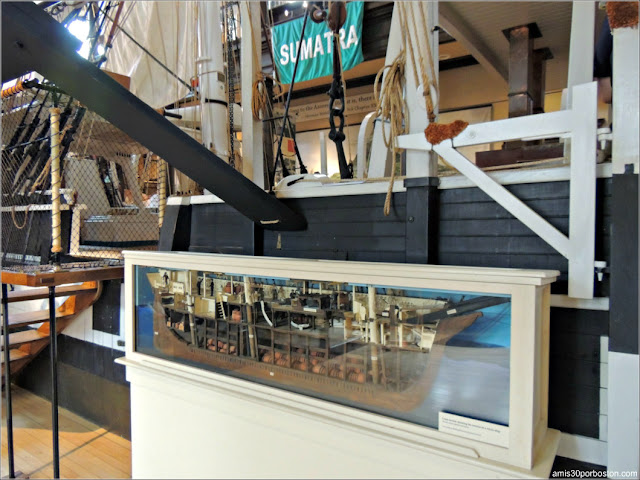 Maqueta Lagoda en el Museo de Ballenas de New Bedford, Massachusetts