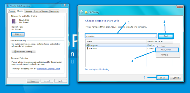 Cara Sharing Folder di Windows